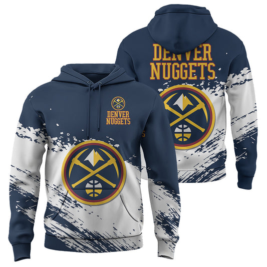 Denver Nuggets NBA Hoodie Stylish Logo for Fans Color Dark Blue NH24