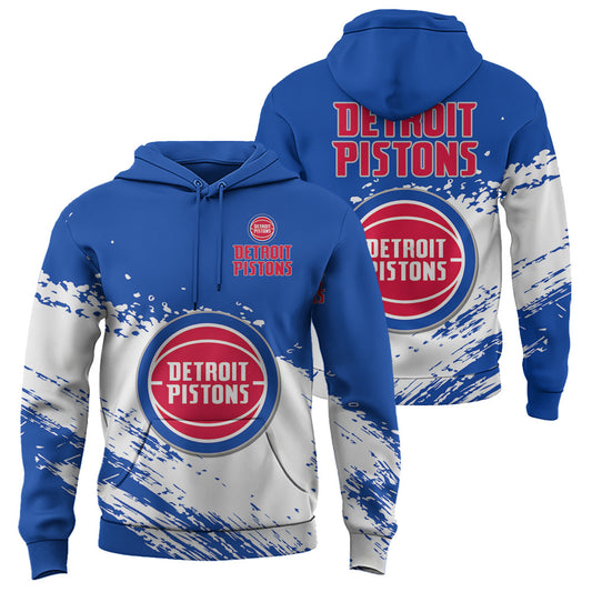 Detroit Pistons NBA Hoodie Stylish Logo for Fans Color Blue NH24