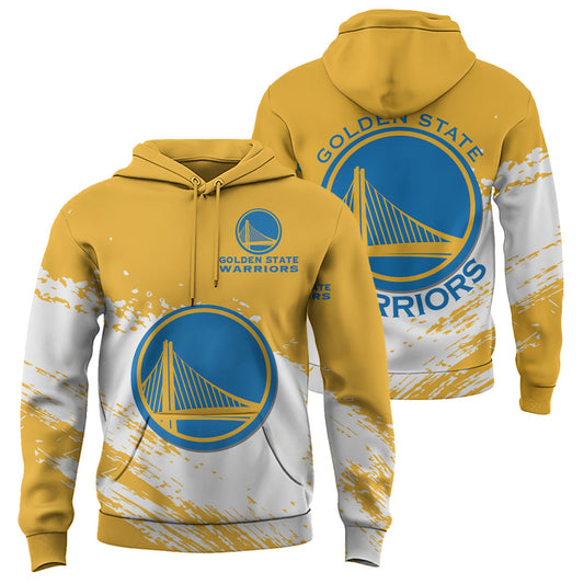 Golden State Warriors NBA Hoodie Stylish Logo for Fans Color Yellow NH24