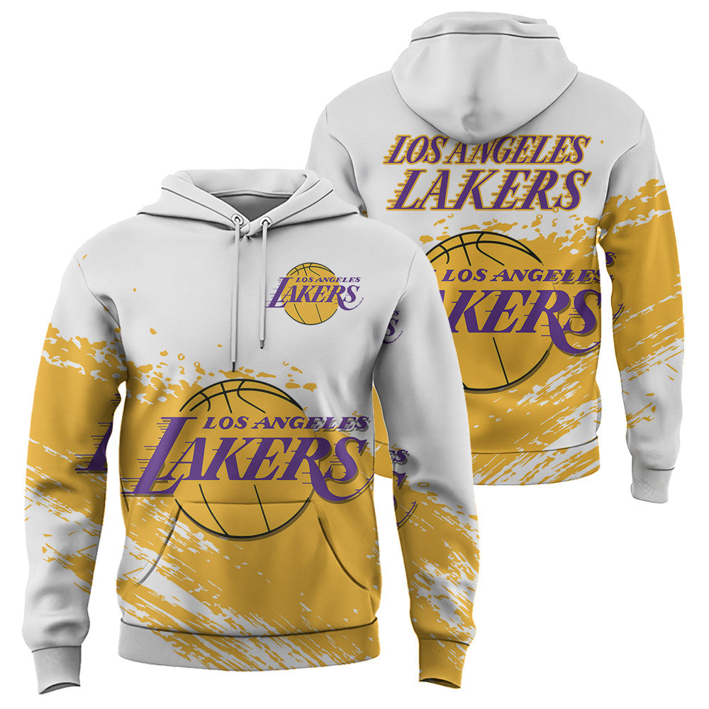 Los Angeles Lakers NBA Hoodie Stylish Logo for Fans Color White NH24