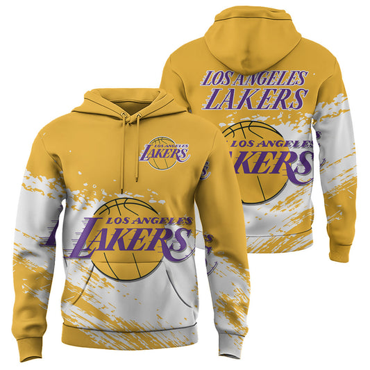 Los Angeles Lakers NBA Hoodie Stylish Logo for Fans Color Yellow NH24