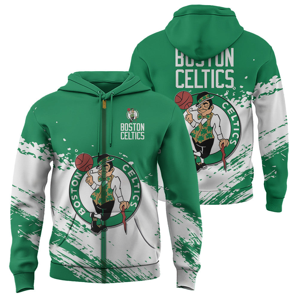 Boston Celtics NBA Hoodie Stylish Logo for Fans Color Green NH24