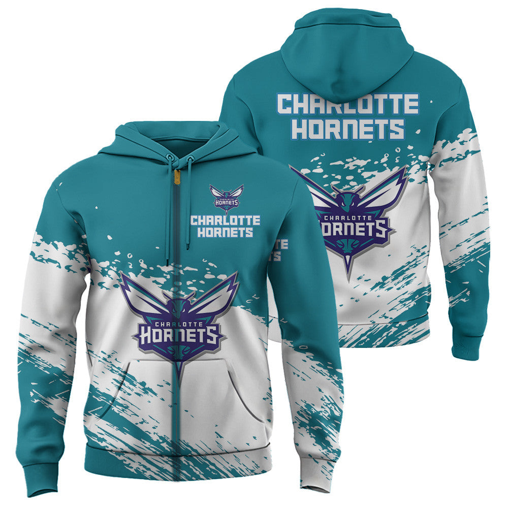 Charlotte Hornets NBA Hoodie Stylish Logo for Fans Color Blue NH24