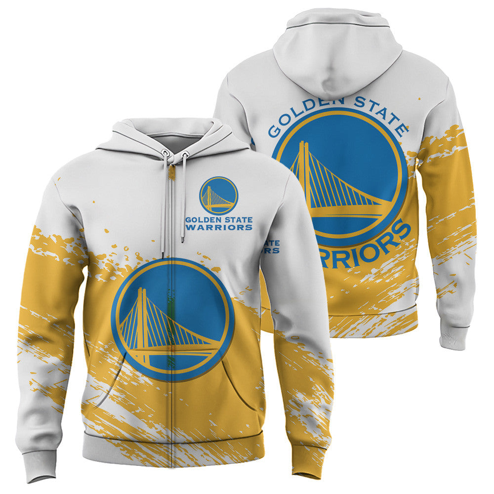 Golden State Warriors NBA Hoodie Stylish Logo for Fans Color White NH24