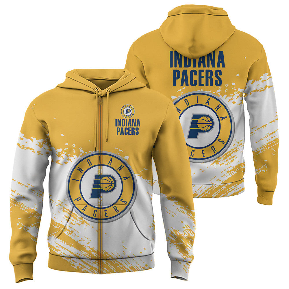 Indiana Pacers NBA Hoodie Stylish Logo for Fans Color Yellow NH24