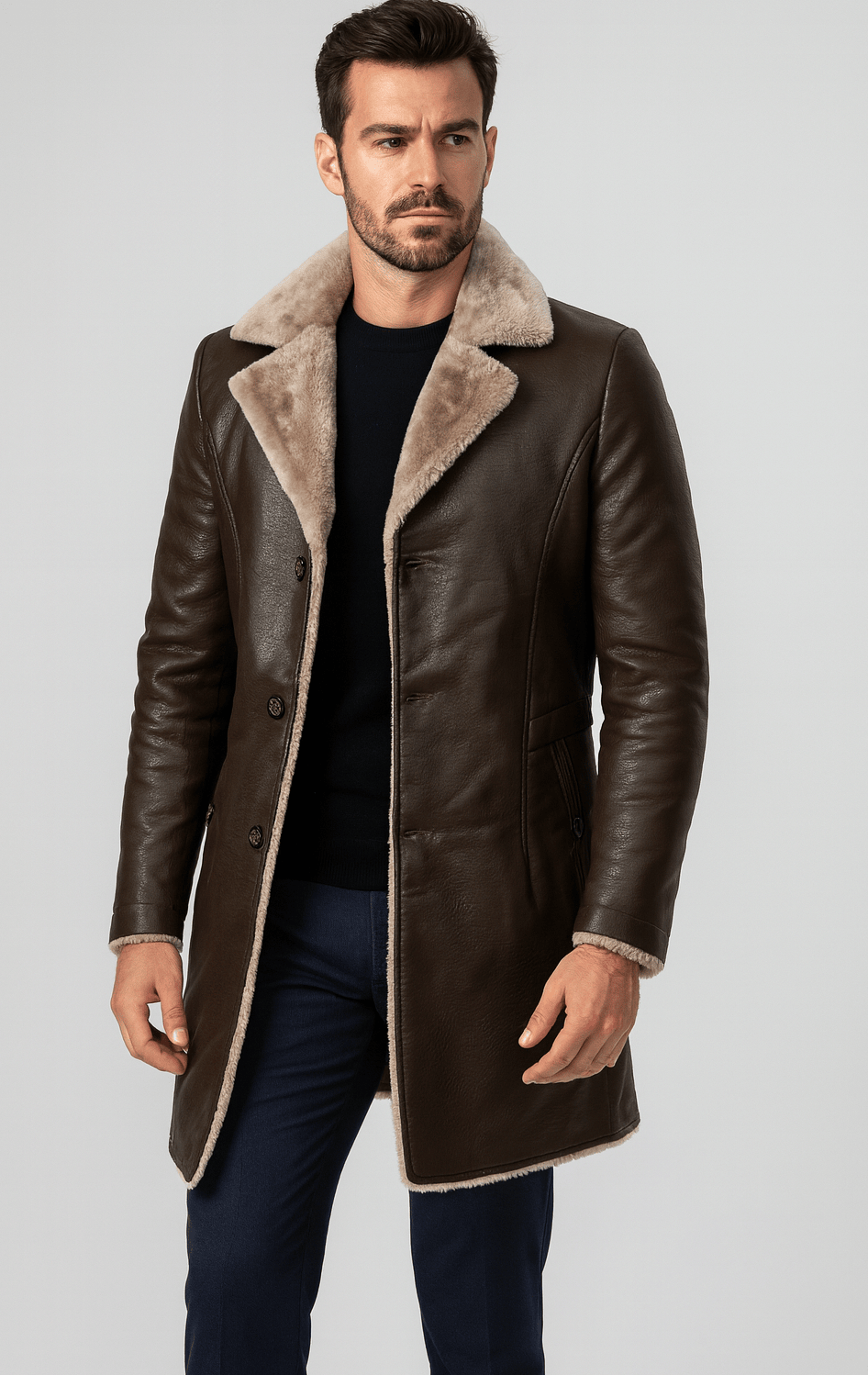 Louis Vuitton Long Leather Jacket