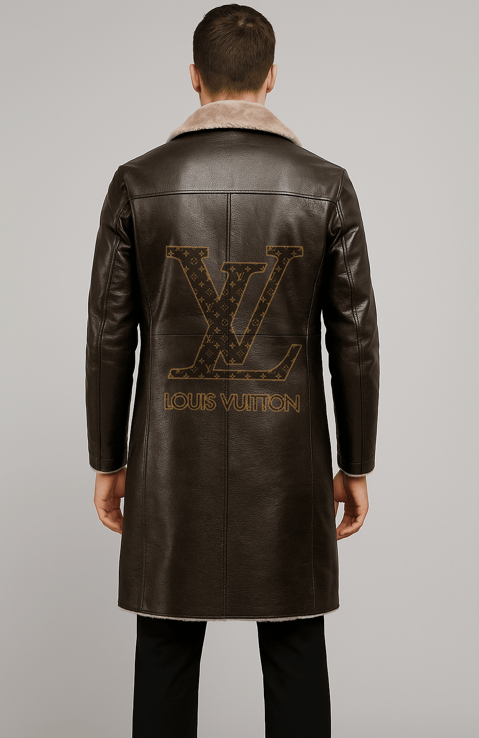 Louis Vuitton Long Leather Jacket