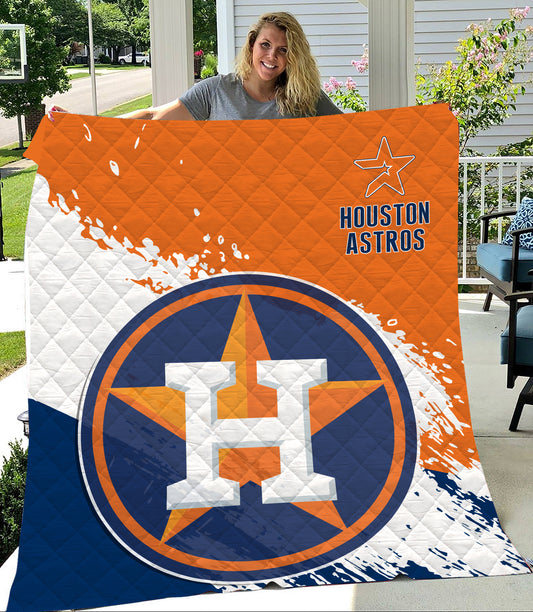 Houston Astros Baseball Premium Quilt - Stylish Astros Logo Tee Tor Fans NH24