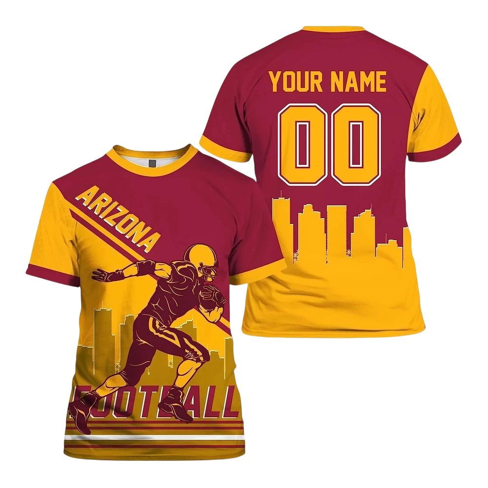 NFL Arizona Cardinals Custom Name And Number T-Shirt – Football Player For Big Fan NH24