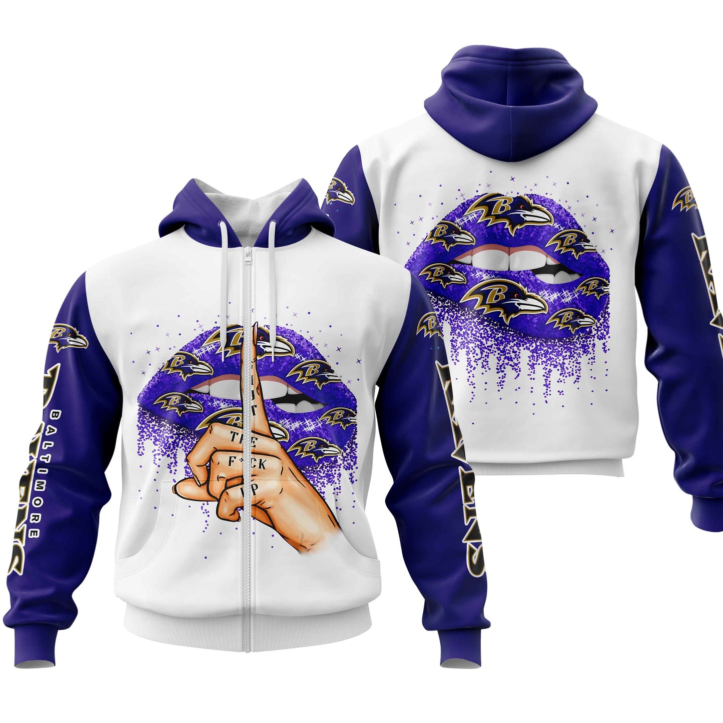 NFL Baltimore Ravens Lips Hoodie NH24