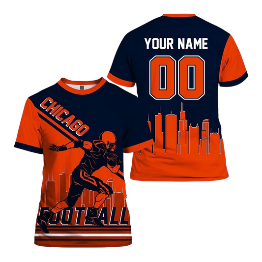 NFL Chicago Bears Custom Name And Number T-Shirt – Football Player For Big Fan NH24