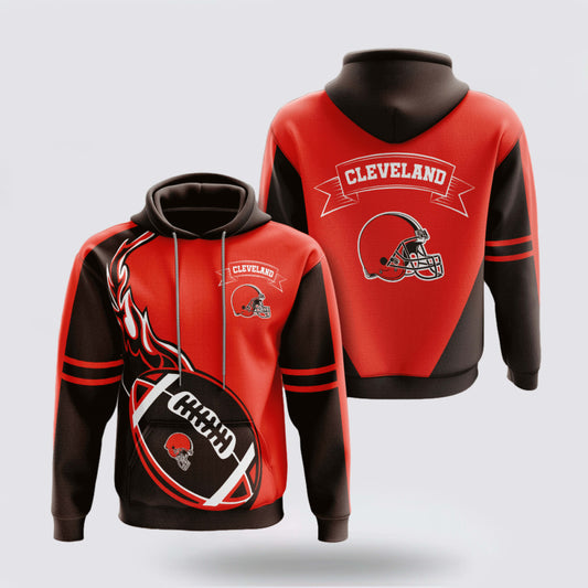 NFL Cleveland Browns Hoodie Football Ball Gift For Fan NH24