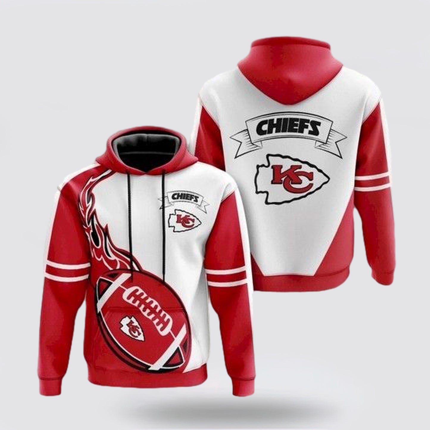NFL Kansas City Chiefs Hoodie Football Ball Gift For Fan NH24