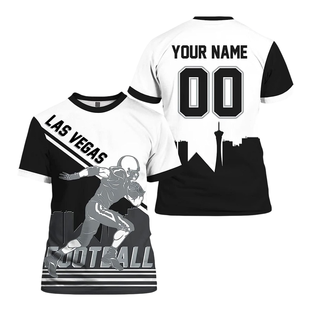 NFL Las Vegas Raiders Custom Name And Number T-Shirt – Football Player For Big Fan NH24
