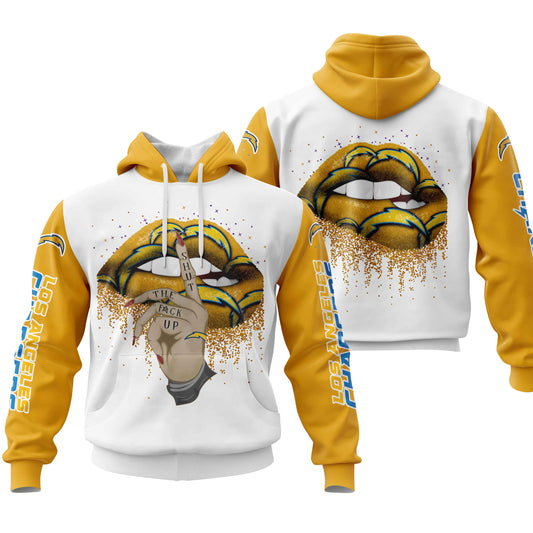 NFL Los Angeles Chargers Lips Hoodie NH24