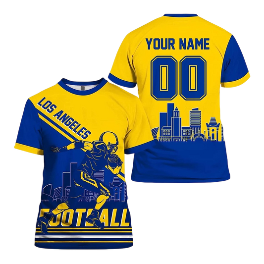 NFL Los Angeles Rams Custom Name And Number T-Shirt – Football Player For Big Fan NH24