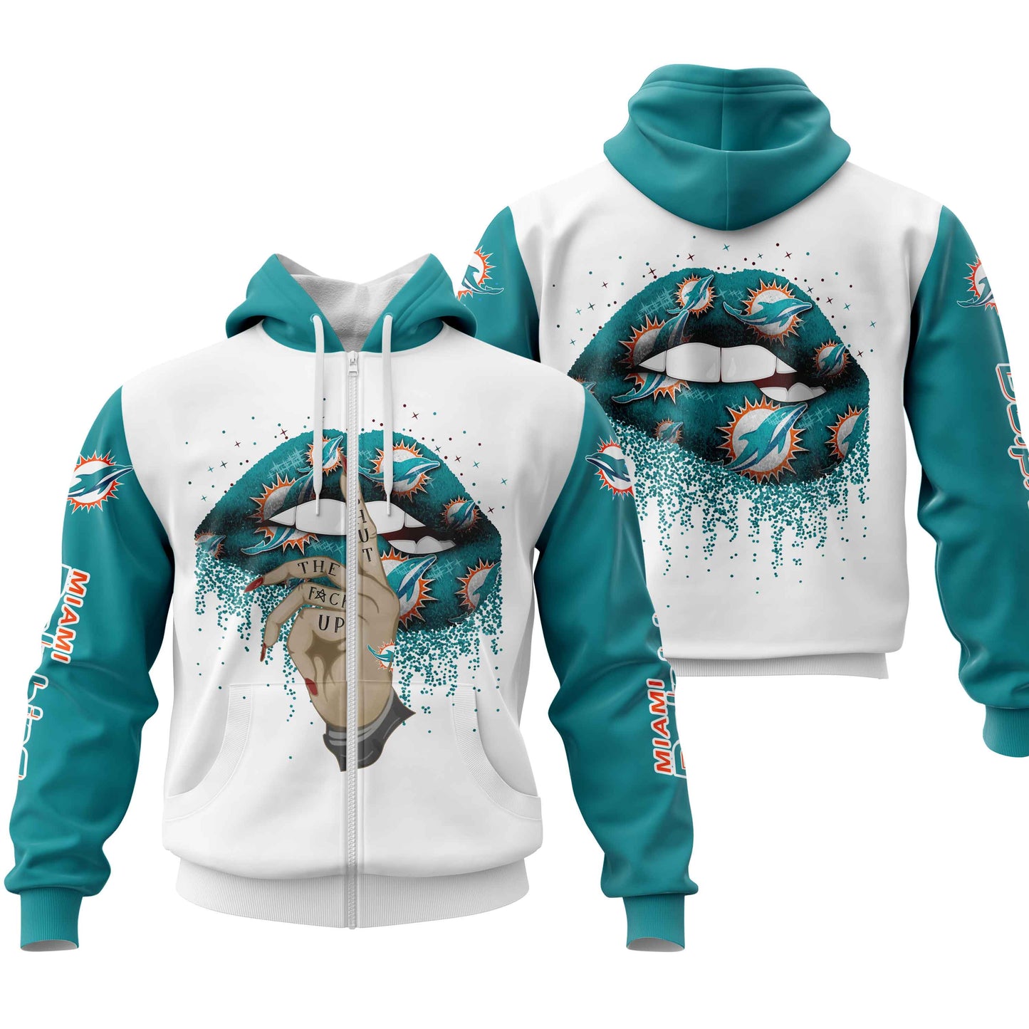 NFL Miami Dolphins Lips Hoodie NH24
