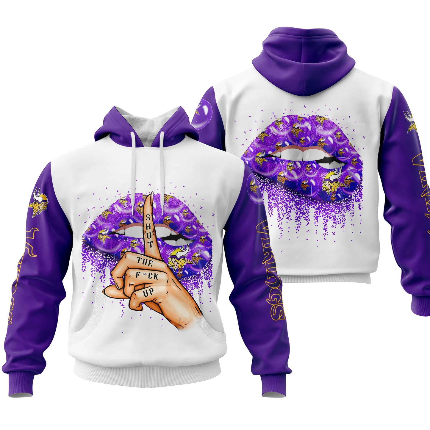 NFL Minnesota Vikings Lips Hoodie NH24