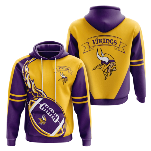 NFL Minnesota Vikings Hoodie Football Ball Gift For Fan NH24