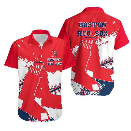 Boston Red Sox Baseball Hawaiian Shirt - Stylish Red Sox Logo Tee Tor Fans NH24