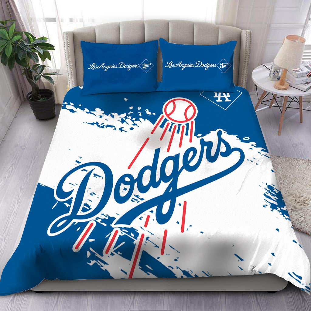 Los Angeles Dodgers Baseball Bedding Set - Stylish Dodgers Logo Tee Tor Fans NH24