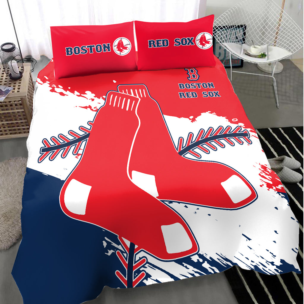 Boston Red Sox Baseball Bedding Set - Stylish Red Sox Logo Tee Tor Fans NH24