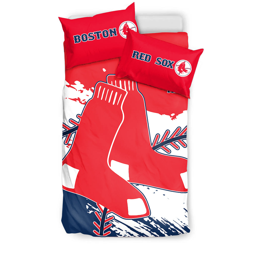 Boston Red Sox Baseball Bedding Set - Stylish Red Sox Logo Tee Tor Fans NH24