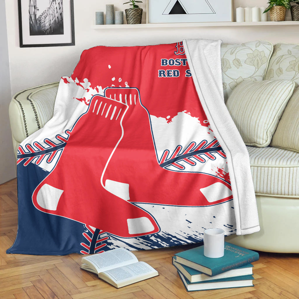 Boston Red Sox Baseball Premium Blanket - Stylish Red Sox Logo Tee Tor Fans NH24