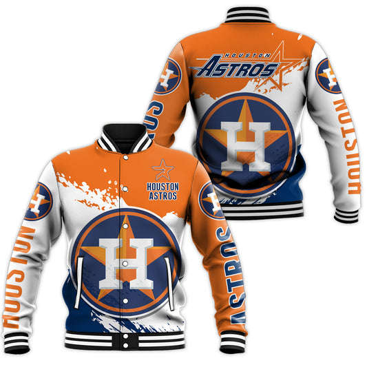 Houston Astros Baseball Jacket - Stylish Astros Logo Tee Tor Fans NH24