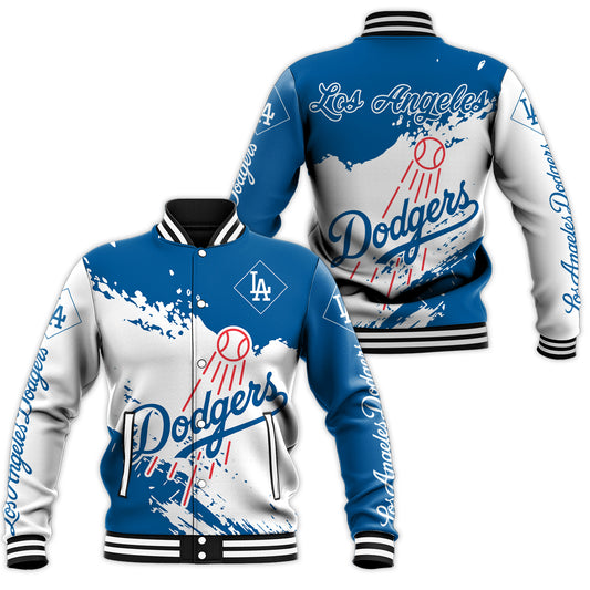 Los Angeles Dodgers Baseball Jacket - Stylish Dodgers Logo Tee Tor Fans NH24