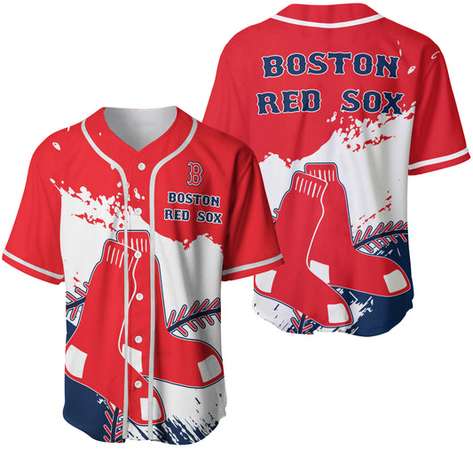 Boston Red Sox Baseball Jersey - Stylish Red Sox Logo Tee Tor Fans NH24
