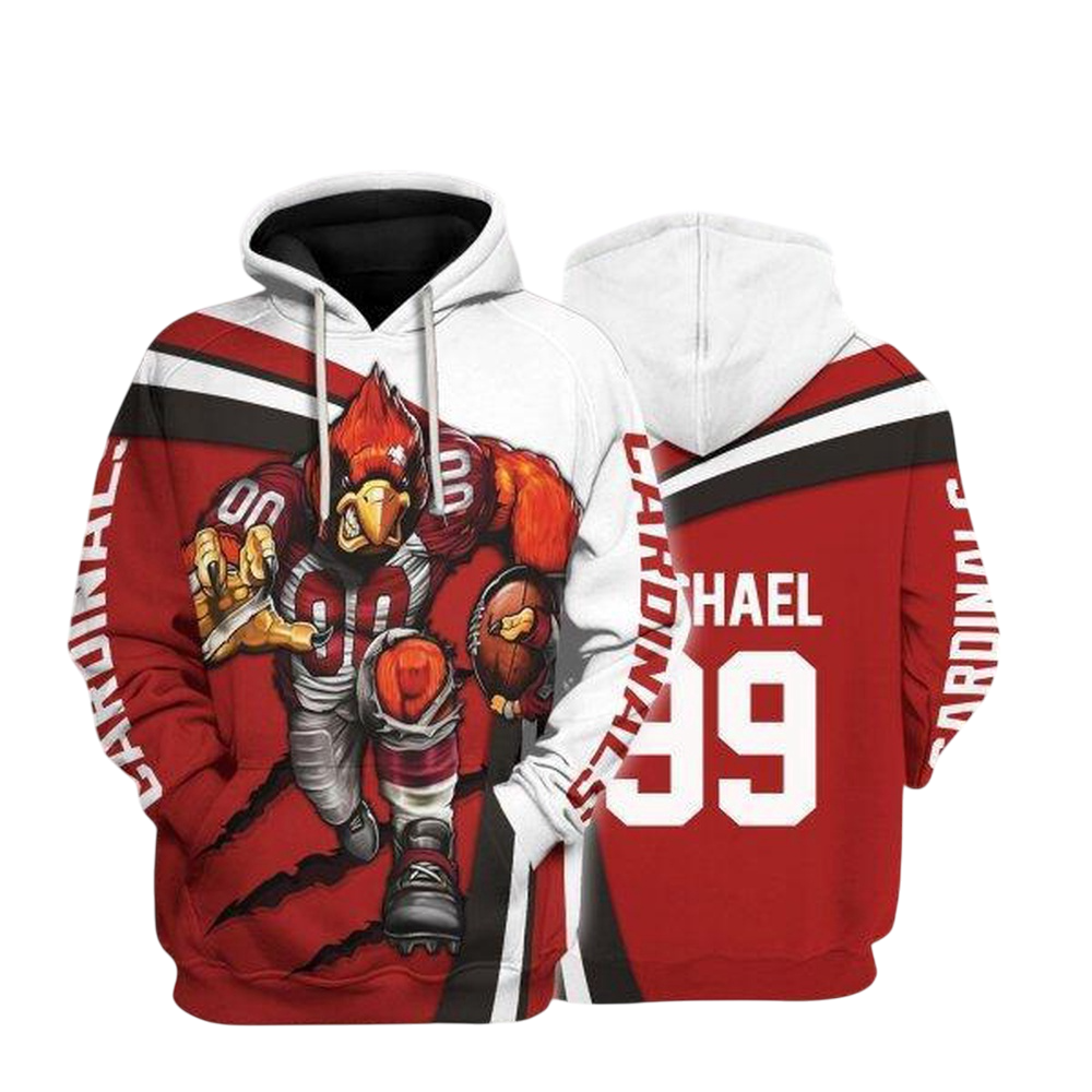 NFL Arizona Cardinals Personalized Hoodie Mascot Football Player NH24