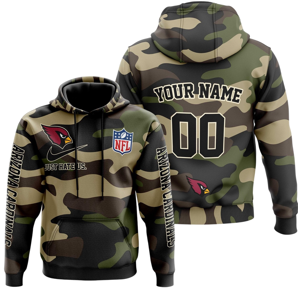 NFL Arizona Cardinals Personalized Pullover Hoodie Camo Veterans Special Edition NH24