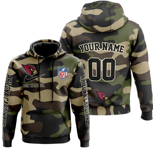 NFL Arizona Cardinals Personalized Pullover Hoodie Camo Veterans Special Edition NH24