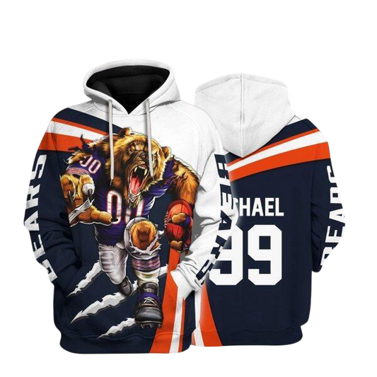 NFL Chicago Bears Personalized Hoodie Mascot Football Player NH24