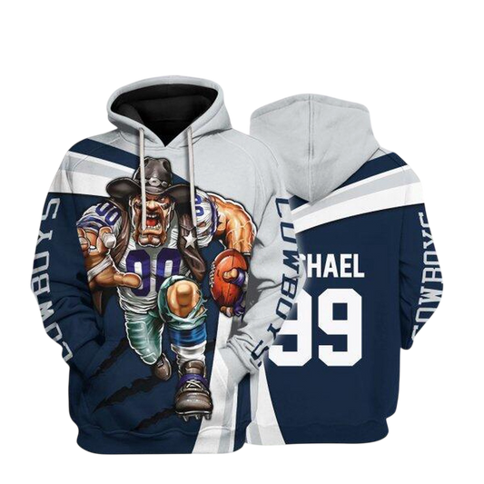 NFL Dallas Cowboys Personalized Hoodie Mascot Football Player NH24