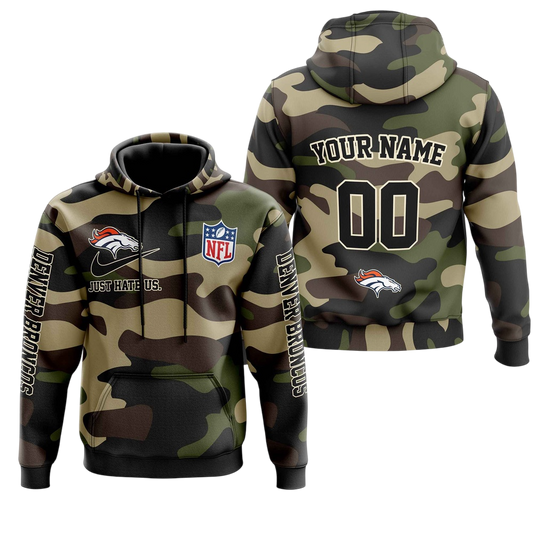 NFL Denver Broncos Personalized Pullover Hoodie Camo Veterans Special Edition NH24
