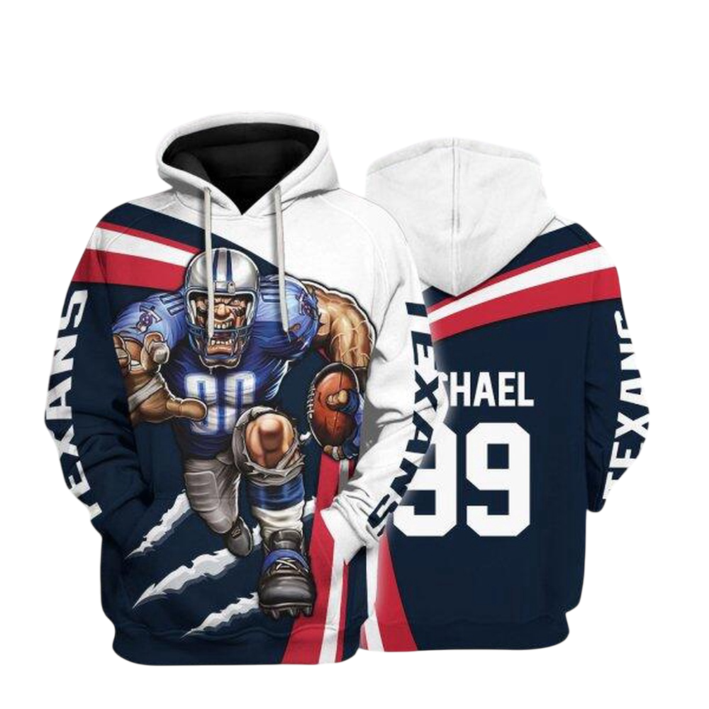 NFL Houston Texans Personalized Hoodie Mascot Football Player NH24