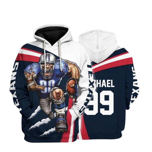 NFL Houston Texans Personalized Hoodie Mascot Football Player NH24