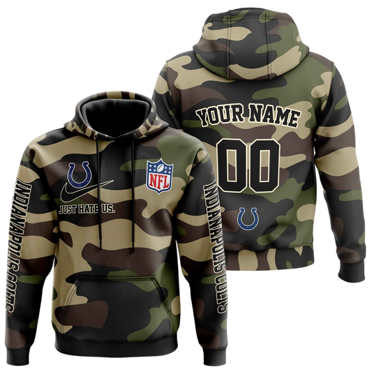 NFL Indianapolis Colts Personalized Pullover Hoodie Camo Veterans Special Edition NH24