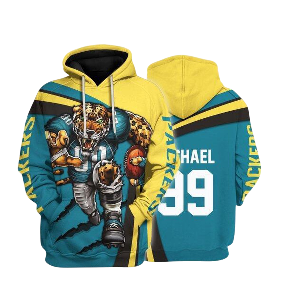 NFL Jacksonville Jaguars Personalized Hoodie Mascot Football Player NH24