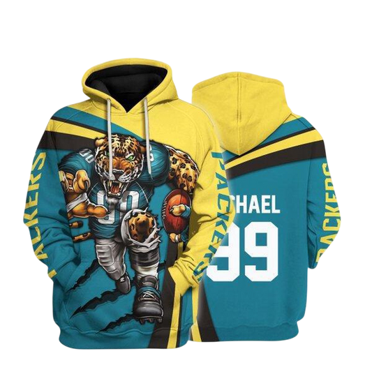 NFL Jacksonville Jaguars Personalized Hoodie Mascot Football Player NH24