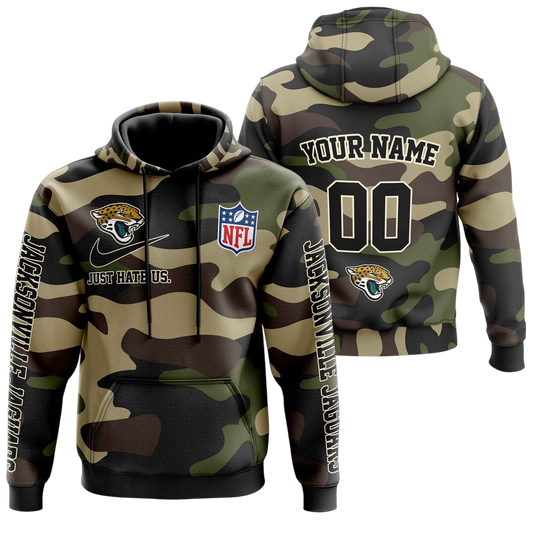 NFL Jacksonville Jaguars Personalized Pullover Hoodie Camo Veterans Special Edition NH24