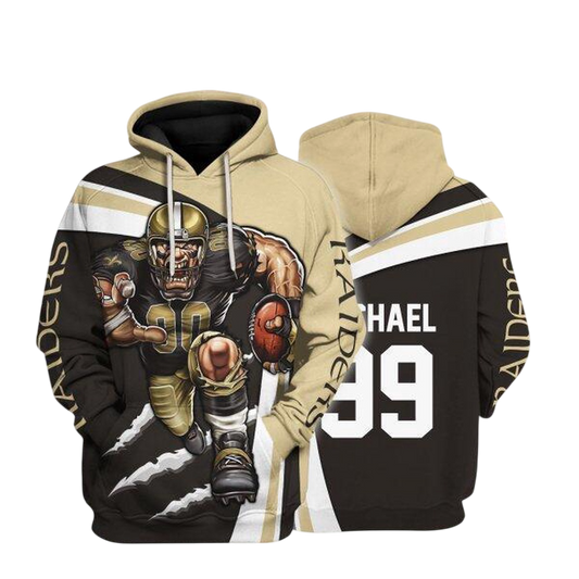 NFL New Orleans Saints Personalized Hoodie Mascot Football Player NH24