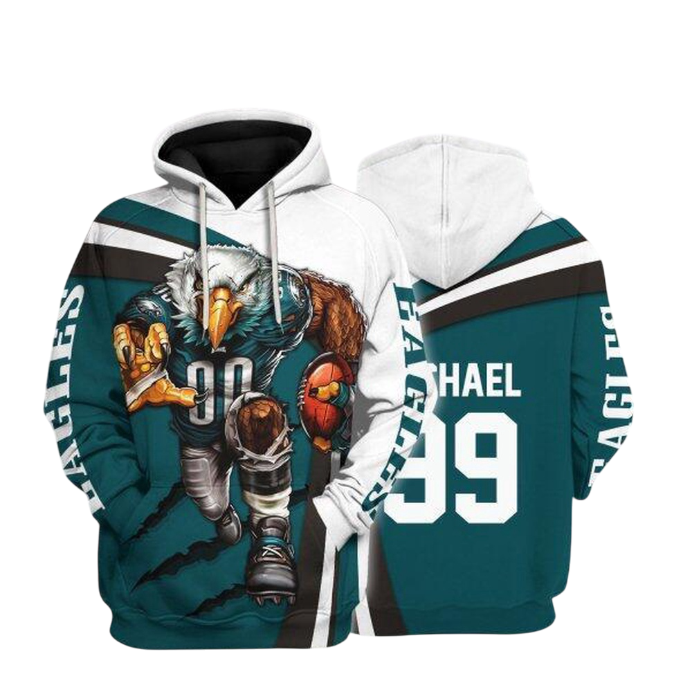 NFL Philadelphia Eagles Personalized Hoodie Mascot Football Player NH24