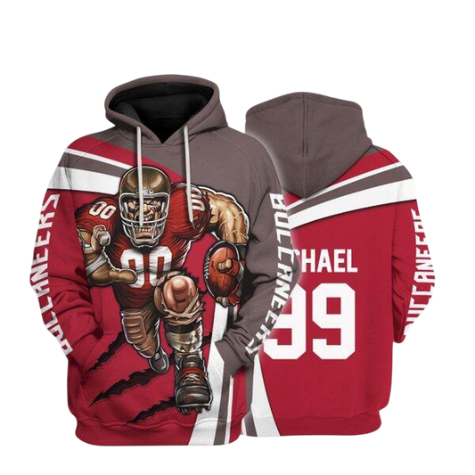 NFL Tampa Bay Buccaneers Personalized Hoodie Mascot Football Player NH24
