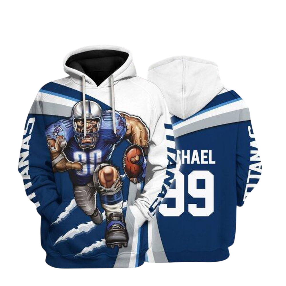 NFL Tennessee Titans Personalized Hoodie Mascot Football Player NH24