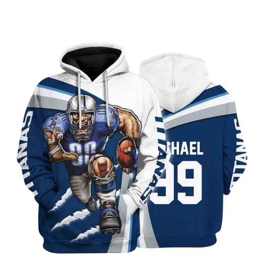 NFL Tennessee Titans Personalized Hoodie Mascot Football Player NH24