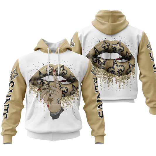NFL New Orleans Saints Lips Hoodie NH24
