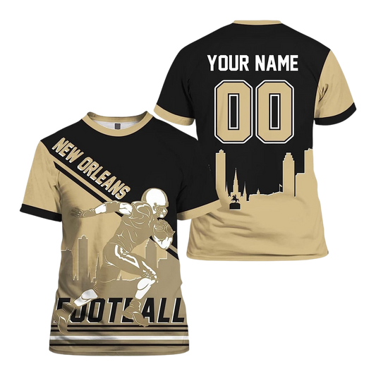 NFL New Orleans Saints Custom Name And Number T-Shirt – Football Player For Big Fan NH24